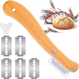 Bread Cutter Lame Wooden Handle Bread Slashing Dough Scoring Knife with Replaceable Blades For Bread Making Kitchen Tools